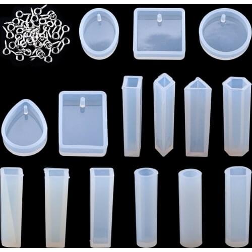 A Set Epoxy Resin Mold Kits Silicone Epoxy Mold Set Casting Tools Pendant Mould for epoxy Jewelry Making Supplies Craft DIY