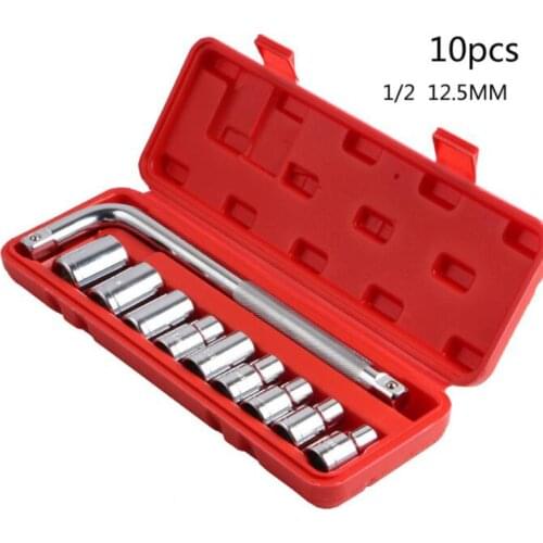 Socket wrench set, CR-V, 10-piece 8-21 auto repair socket wrench set, motorcycle and bicycle wrenches, car repair tools