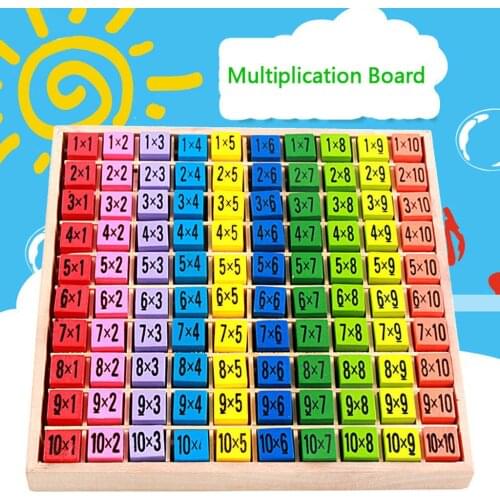 Montessori Educational Wooden Toys For Children Baby Toys 99 Multiplication Table Math Arithmetic Teaching Aids For Kids