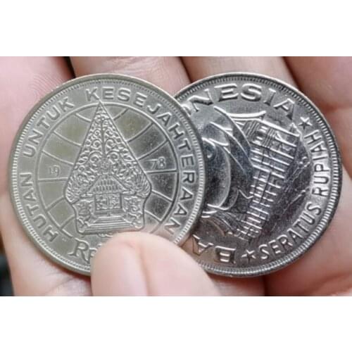 28mm INDONESIA 1978 ,100% Real Genuine Comemorative Coin,Original Collection