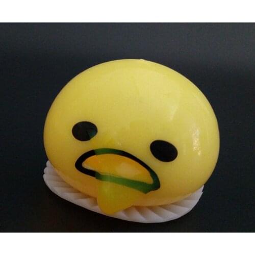 Disgusting Egg Wacky Toys Stress Relief Squeeze Yellow Funny Yolk Vomiting&Sucking Lazy Egg Vent AntiStress Gags Practical Jokes