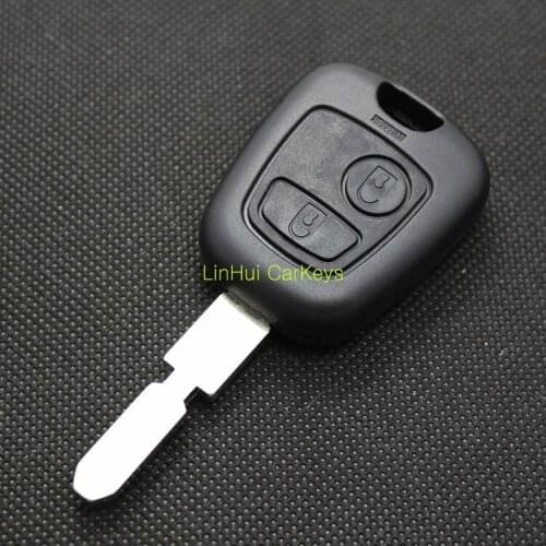 PINECONE for PEUGEOT 407 2 Buttons Keys Replacement Uncut Blade Remote Blank Keys ABS Shell Brass Blade 1PC