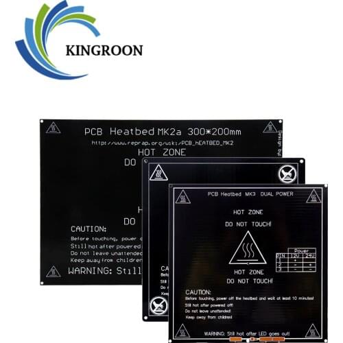 KINGROON 12V 24V MK2A MK3 Heated Bed PCB Aluminum Heatbed HotBed 3D Printer Part Printing platform hot bed 214x214mm 220x220mm