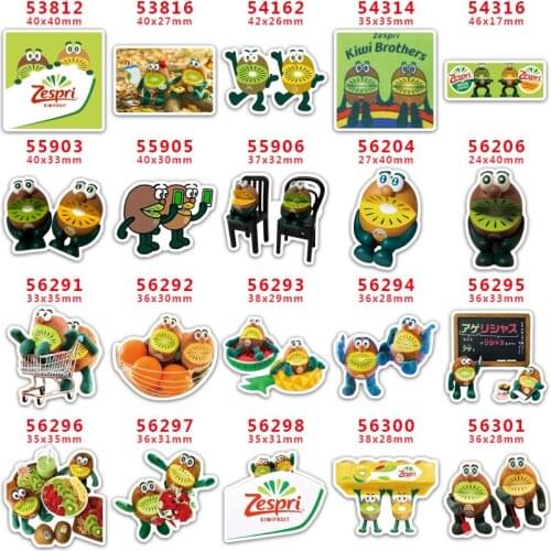 DIY Craft Supplies Sewing Accessories Cartoon Kiwi Fruit Printed Planar Resins Mold 30 Pieces. PR-53812