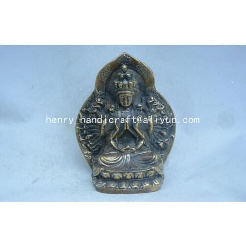 Rare Old Qing Dynasty brass statue,A lot of the Guanyin arm ,free shipping