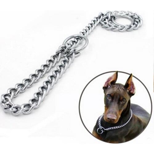 4Size Adjustable Metal Stainless Steel Snake Chain Dog Collar Training Show Name Tag Collar Safety Control For Small Big Dog#127