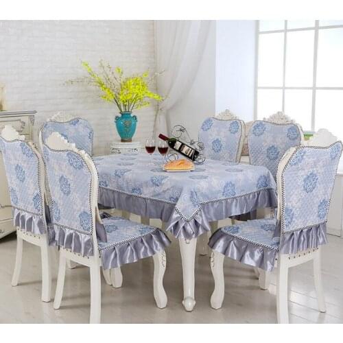 European Luxurious Rectangular Tablecloths Dining Table Cover High Quality Cotton Table Cloth For Home Decoration