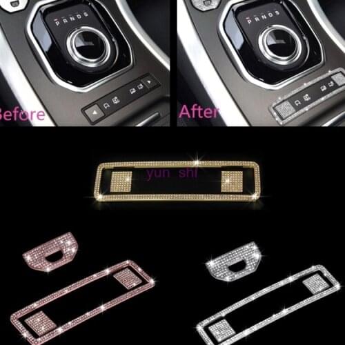 Luxurious For Land Rover RANGE ROVER Evoque Freelander 2 Car Electronic Brake Handbrake Decoration Center Control Button Sticker