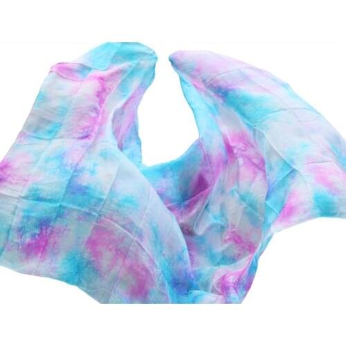 New 100% Veils Light Silk Belly Dance Hand Thrown Scarf Shawl Veil Silk 200cm 250cm 270cm Stage Performance 24 Colors