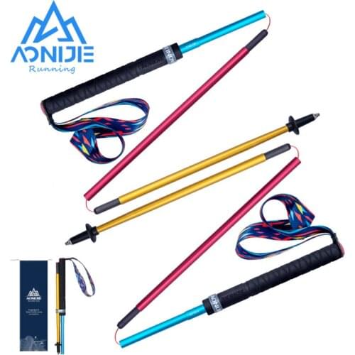 AONIJIE-Foldable Walking Poles Ultralight Carbon Fiber Trekking Poles Quick Lock for Hiking Trail Running E4102 E4201 E4205 2PCS