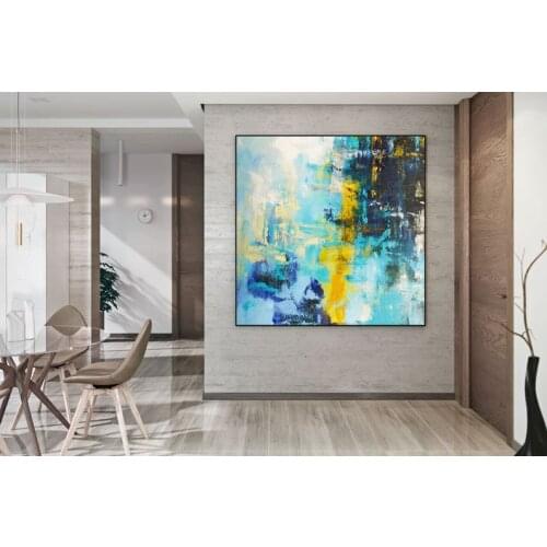 Modern Art Abstract Painting Original Painting Canvas Artwork Extra Large Abstract Painting Contemporary Wall Art Teal Abstract