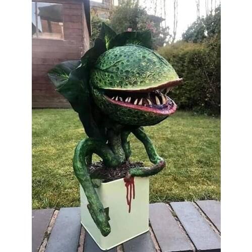 Carnivorous Plant Garden Statue Resin Ornament Whimsical Halloween Decoration Desktop SculptureYard Craft Landscaping For Home