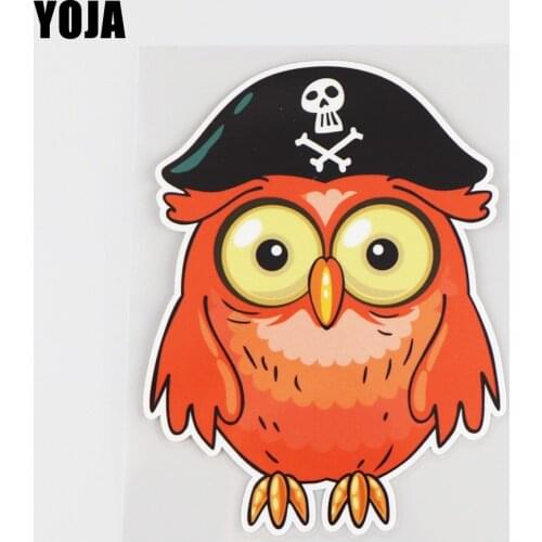 YOJA 11.2X15CM Creative Cartoon Animal Pattern Vinyl Decal Car Sticker Lovely Owl 19A-0242