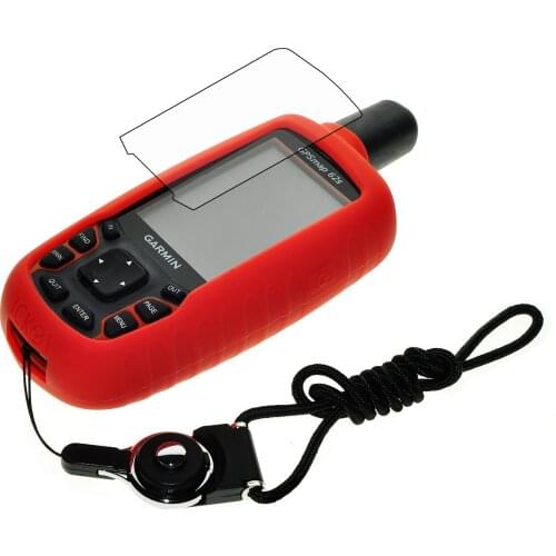 Protect Case + Black Detachable Ring Neck Strap Lanyard for Garmin GPS GPSMAP 62 63 64 62s 62sc 62st 62stc 64st 63sc 63st