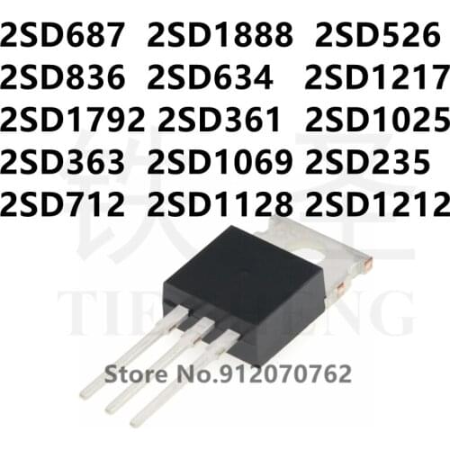 10PCS 2SD687 2SD1888 2SD526 2SD836 2SD634 2SD1217 2SD1792 2SD361 2SD1025 2SD363 2SD1069 2SD235 2SD712 2SD1128 2SD1212 TO-220