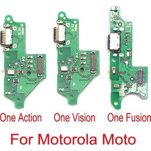 10 PCS USB Charging Port Board Dock Flex Cable For Motorola Moto One Action Vision Fusion Charger Port Connector Board Flex