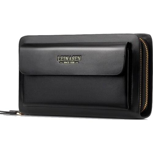 2020 Business Wallet Coin Pocket Purse Long Leather Portfolio Large Capacity Fashion Wallets Card Holder Clutch Passport Pur