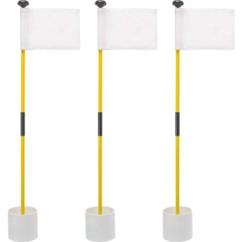 3 Pcs Backyard Practice Golf Hole Pole Cup Flag Sticks,Golf Putting Flagpoles,Golf Flag,Golf Accessories