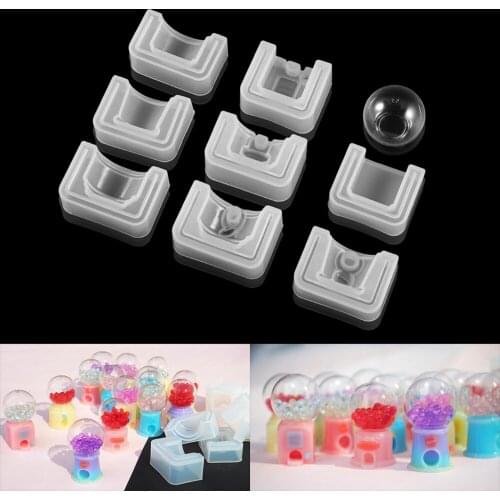 3D Quicksand Game Machine Silicone Mold Twisting Crystal Ball Resin Mold Epoxy Twisting Machine Mold for DIY Resin Casting Craft
