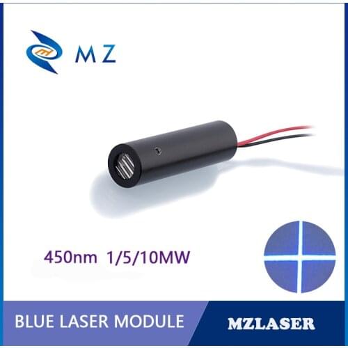 5V 12mm 450nm 1mw 5mw 10mw Industrial APC Drives Bule Cross Laser Module