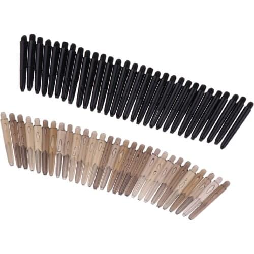 60 Pieces 35mm 2BA Thread Plastic Dart Stems Shafts Soft Tip Darts, Black & Gray