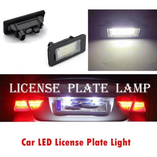 73*32*40MM White 12V PC Car Tail Box LED License Plate Light Car Exterior Modified Decorative Light Suitable for BMW