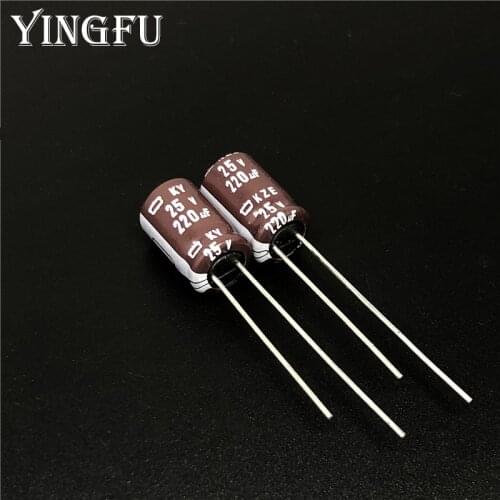 10pcs 220uF 25V NIPPON NCC KY KZE Series 8x12mm Low Impedance 25V220uF Aluminum Electrolytic Capacitor