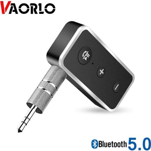 VAORLO 3.5MM Jack AUX Car Bluetooth Receiver Audio Music Bluetooth 5.0 Car Kit Wireless Handsfree Speaker Bluetooth Car Adapter