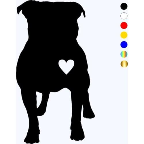 CK20679# Die-Cut Vinyl Decal Pug Love with Heart Car Sticker Waterproof Auto Decors on Car Body Bumper Rear Window