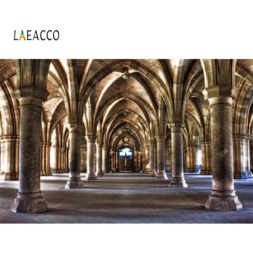Laeacco Vintage Palace Archway Marble Pillar Interior Photographic Background Customized Photography Backdrops For Photo Studio