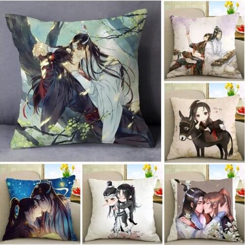 Grandmaster of Demonic Cultivation Wei Wuxian Lan wangji BL Yaoi Pillowcase Pillow Case Cover Cosplay Gift BED/SOFA/CAR Decor