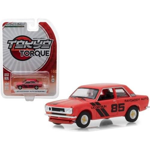 GreenLight 1:64 1971 Datsun 510 #85 alloy toy car toys for children diecast model car Birthday gift