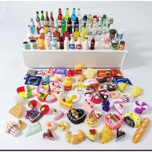 Doll House Mini Play Food Ornaments Model Supermarket Toys No Repeat Random The Full Set of DIY Blind Bags