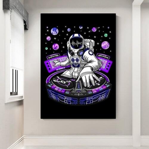 Canvas Painting Space Astronaut Canvas Poster Wall Art Print Music Room Decor Picture Teen Room Decoration Home Decor