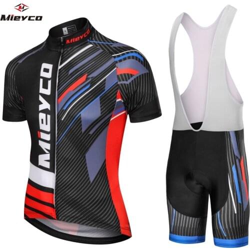 Mieyco Wholesale Breathable Comfortable Short Sleeve Padded Pants Trousers Cycling Clothing Set Road Bike Riding Sportswear Suit