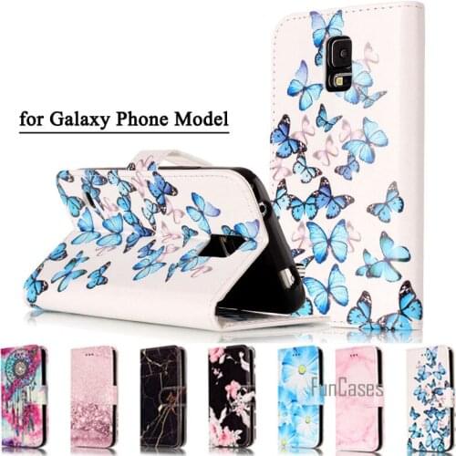 Fashion Marble PU Leather Flip Phone Case For Samsung Galaxy S5 Neo S6 S7 Edge S8 Plus Back Cover Luxury Wallet Coque Case Cover