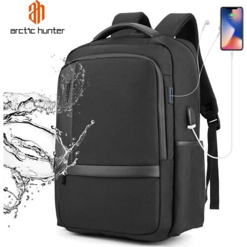 ARCTIC HUNTER Fashion Waterproof Men Laptop Backpack USB Charge School Backpack Large Capacity Mochila Casual Male Travel Bag