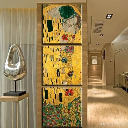 3pcs set DIY 5D Diamond Embroidery Abstract Gustav Klimt Kiss Wall Art Mosaic Diamond Painting Cross Stitch,Home Decoration
