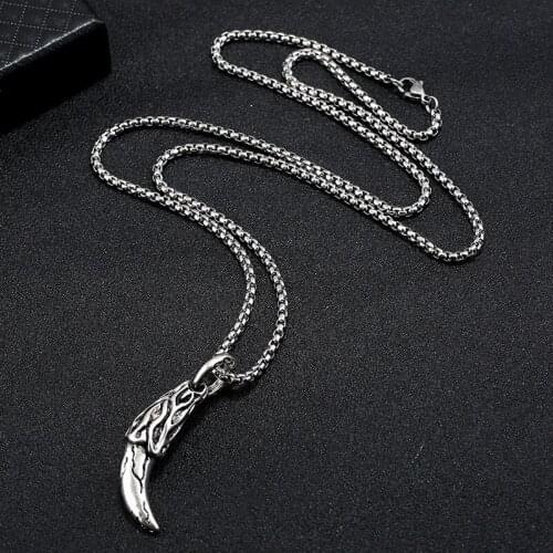 Best Friend Necklace Women Wolf Tooth Necklace Pendant Best Friends Forever Necklaces Hiphop Rock Pendants Friendship Jewelry
