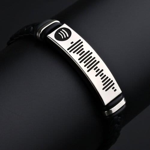 Customized Song Code Braided Bracelets Exquisite Fashion Items Personalized Custom Stainless Steel Men Women Bracelet Gifts