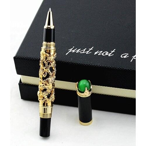 JINHAO Golden Dragon King Play Pearl 0.7mm Nib Rollerball Pen Black / White / grey/ For Choice Office Business Best Gift