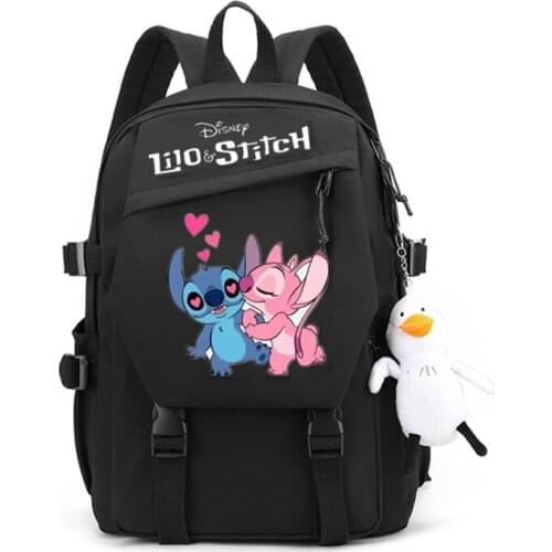 Stitch Student Backpack Capacity College Book Fashion School Bag Lady Best Backpacks Mesh Nylon Teenagers Daily Mochilas