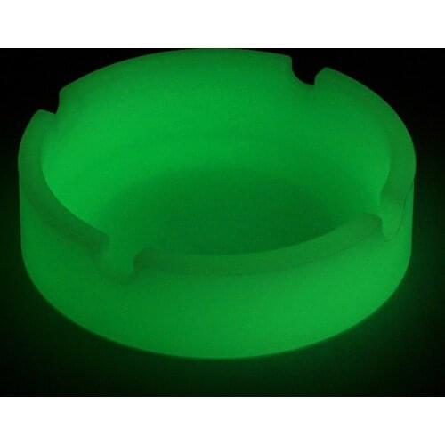 Glow in the dark silicone Ashtray Hexagon beautiful pattern printing ashtrayy for Home office Decoratio