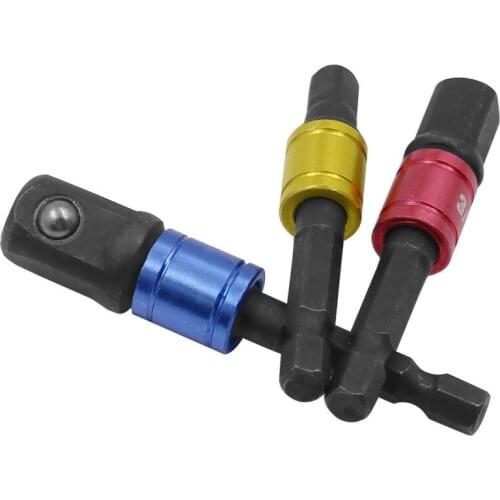 3pcs/set Extension Rod 1/4" 3/8" 1/2" AD Electric Drill Connecting Rod Colorful Surface Durable Steel With Ball Dropshipping