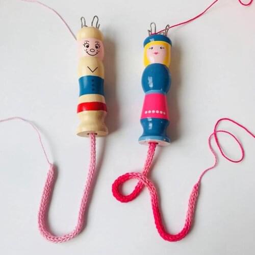 Doll Knitting Rope Crochet Set Children Needlework Wooden Loom Braided Yarn Wool Easy Weaving Handmade Crafts Needlework