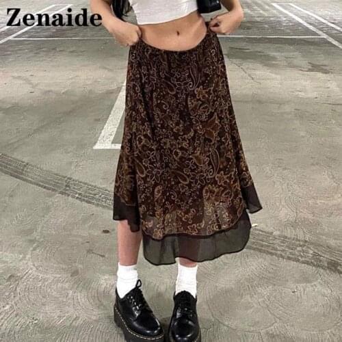 Женские юбки миди ZENAIDE China At AliExpress