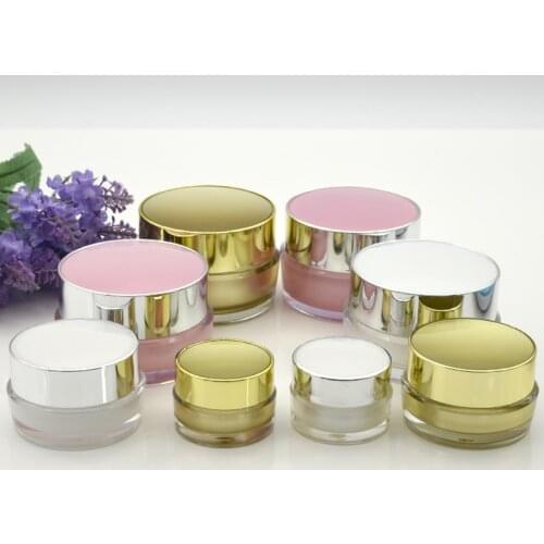 100pcs/lot Empty Sample Lotion Jars 5g 10g 20g 30g Makeup Foundation Base BB CC Cream Case Refillable Cosmetic Packaging Bottles