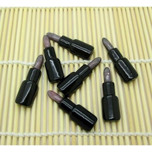 20Pcs Light Purple Makeup Lipstick Resin Crafts Kawaii Bead Flatback Cabochon Fridge Magnet Scrapbook DIY Accessories Buttons