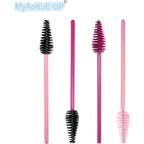 200 Pcs Wholesale Water Drop Shape Disposable Nylon Mascara Wands 4 Mix Color Lashes Makeup Brushes Eyelash Extension Tools