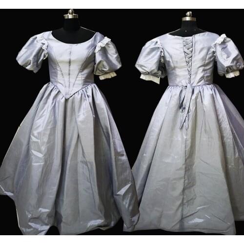2021 New gray Civil War Victorian Styled Gown Vintage Costumes Victorian Dress D-32
